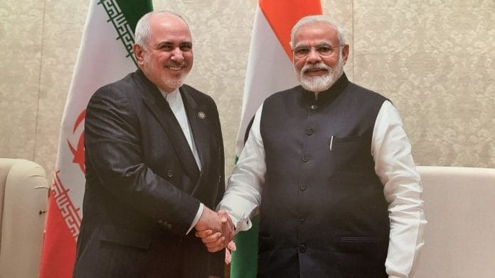 Iran's Foreign Minister Javad Zarif with PM Narendra Modi in January 2020 | Photo: @JZarif | Twitter
