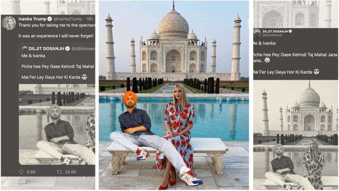 The photoshopped image shared by Diljit Dosanjh on Twitter Sunday