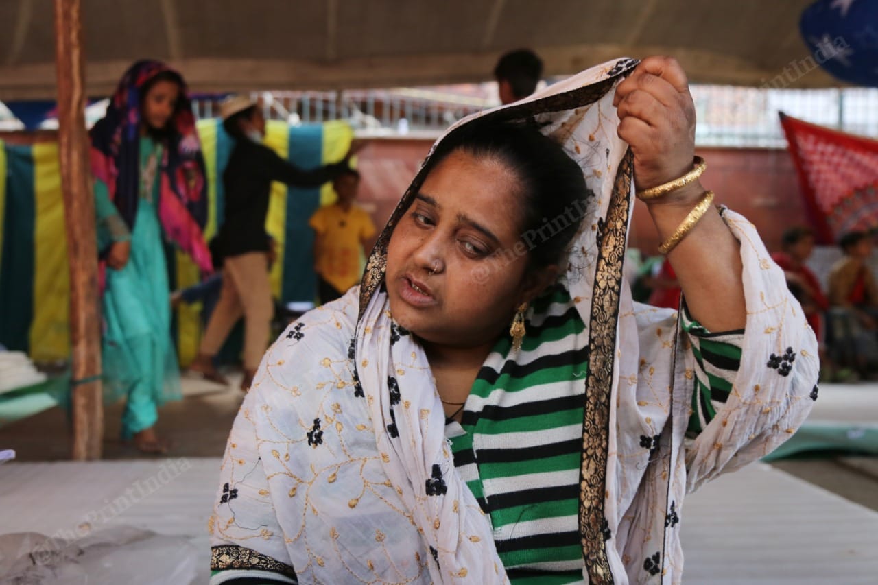 Fatima, whose husband and 17-year-old son were picked up by the police from Shiv Vihar Monday afternoon. | Photo: Manisha Mondal | ThePrint
