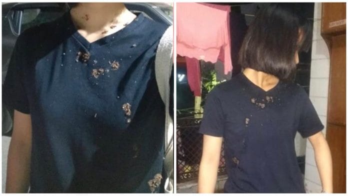 Woman from Manipur was spat on by a man | Twitter