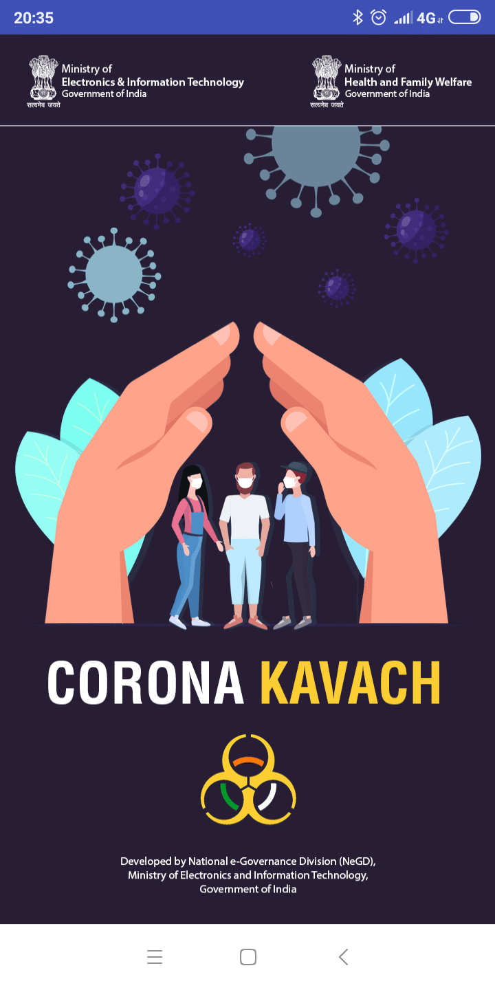 A screenshot of the Covid-19 app