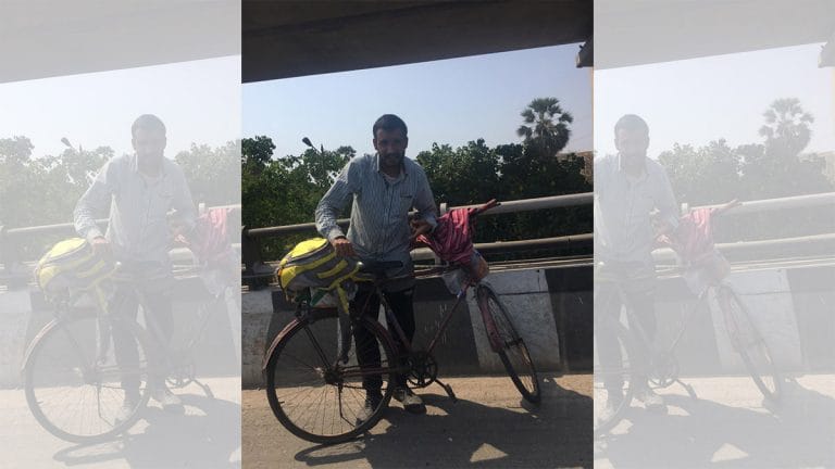 This man is cycling 2,100 km from Mumbai to Jammu and Kashmir to see his ailing father