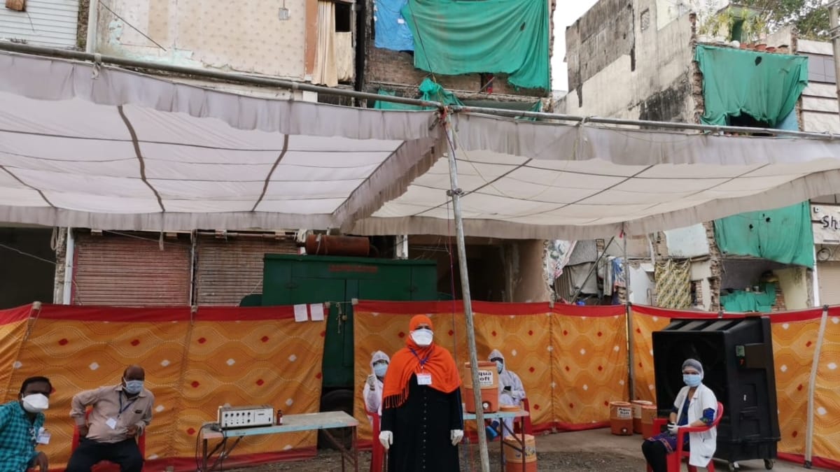 A medical camp near Tatpatti Bakhal in Indore