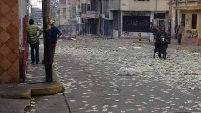 Viral images of money on the street has nothing to do with Italy or coronavirus