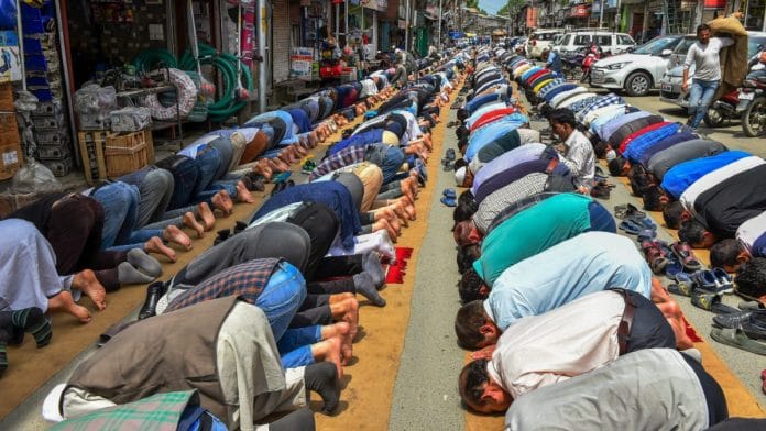 A file image of Muslims offering prayers during Ramadan in Srinagar | S Irfan | PTI
