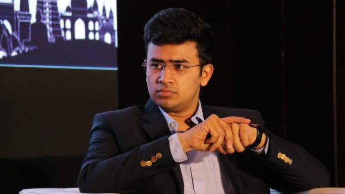 BJP MP Tejasvi Surya | Photo: @Tejasvi_Surya/Twitter