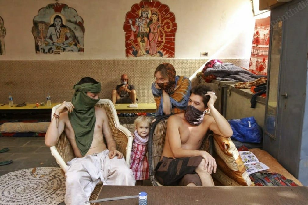 Paul Jeylot and Yury Sorokin at Pushkar's Moon Café. Photo: Praveen Jain | ThePrint