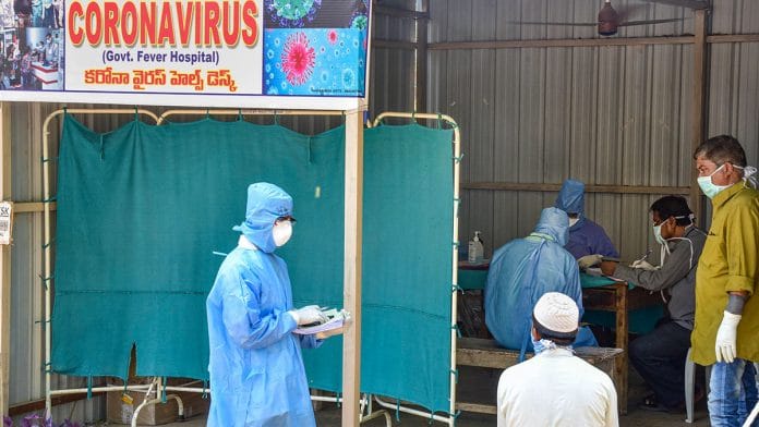 Medics examine patients for coronavirus in Hyderabad | PTI