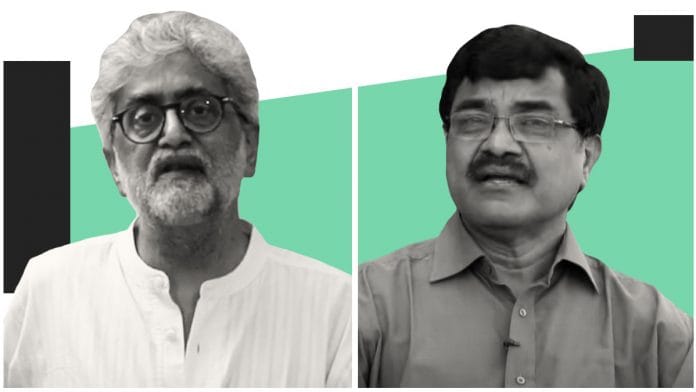 Activists Gautam Navlakha (left) and Anand Teltumbde | Image: ThePrint Team