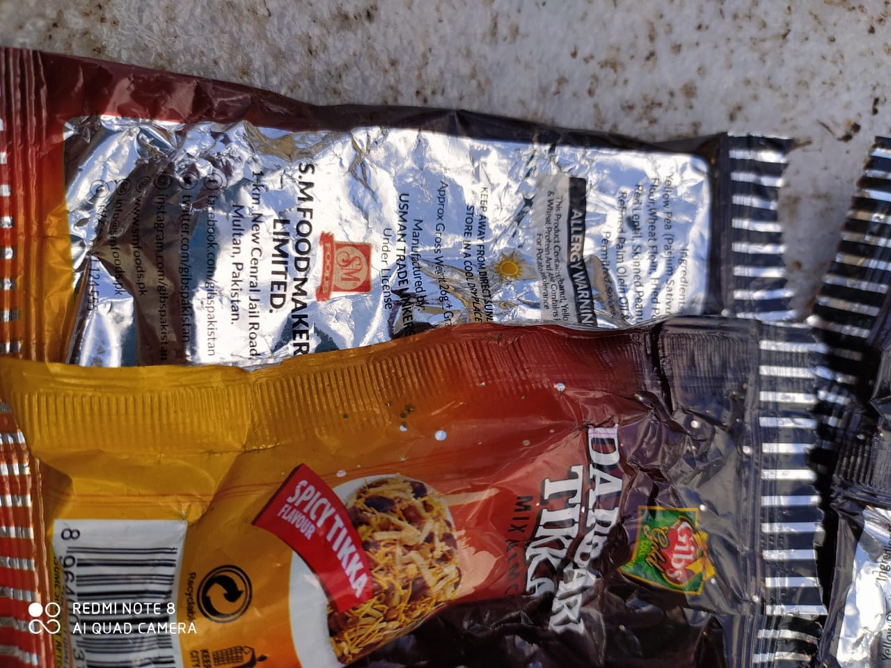 A picture of the flavoured noodles found on the dead terrorists in Jammu and Kashmir's Keran. | Photo: By special arrangement