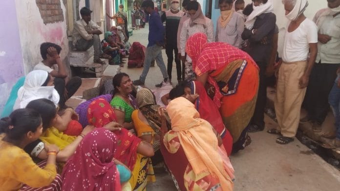 Kalaa and Vishnu Jatav's family members mourn in Prem Nagar, Bhind, Madhya Pradesh | By special arrangement