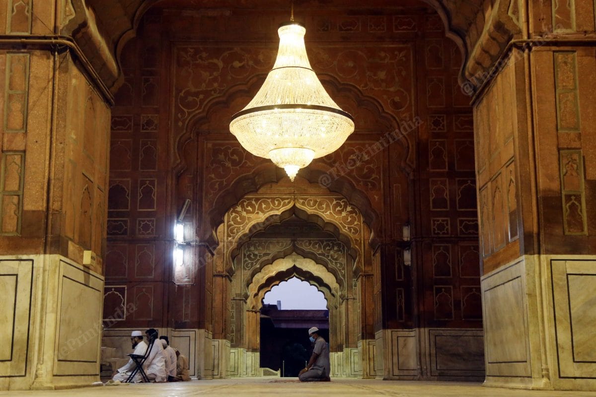Inside the masjid only authorities offer namaz | Photo: Suraj Singh Bisht | ThePrint