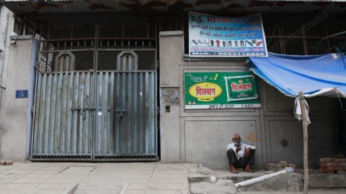 SS Retail Store, in Narela Industrial area, manufactures footwear. It hasn't resumed operations despite the Delhi government relaxing restriction | Manisha Mondal | ThePrint