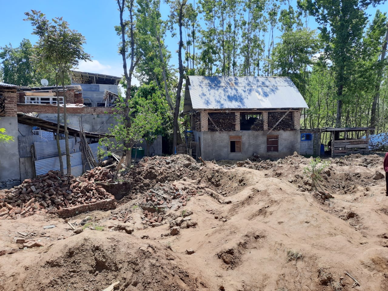 The kitchen gardens that were dug up | Photo: Azaan Javaid | ThePrint