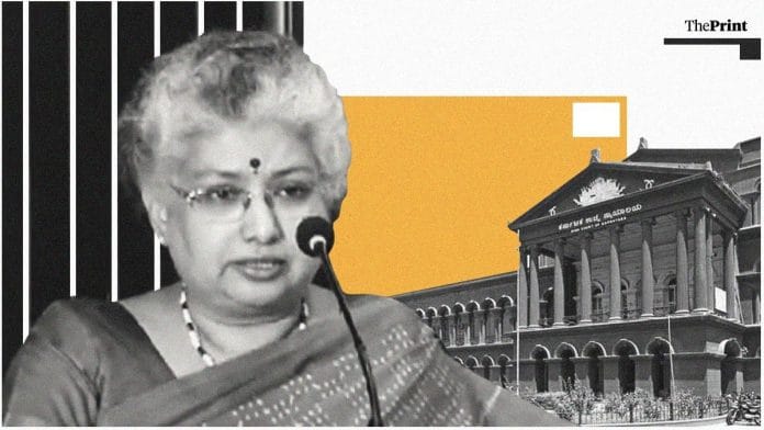 Justice B.V. Nagarathna of the Karnataka High Court | Image: ThePrint Team