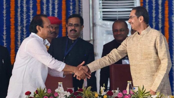 File photo of Maharashtra CM Uddhav Thackeray with his deputy Ajit Pawar | ANI