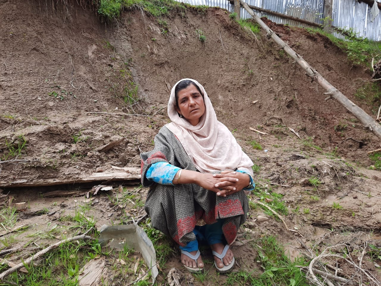 Saleema Begum outside her home | Azaan Javaid | ThePrint