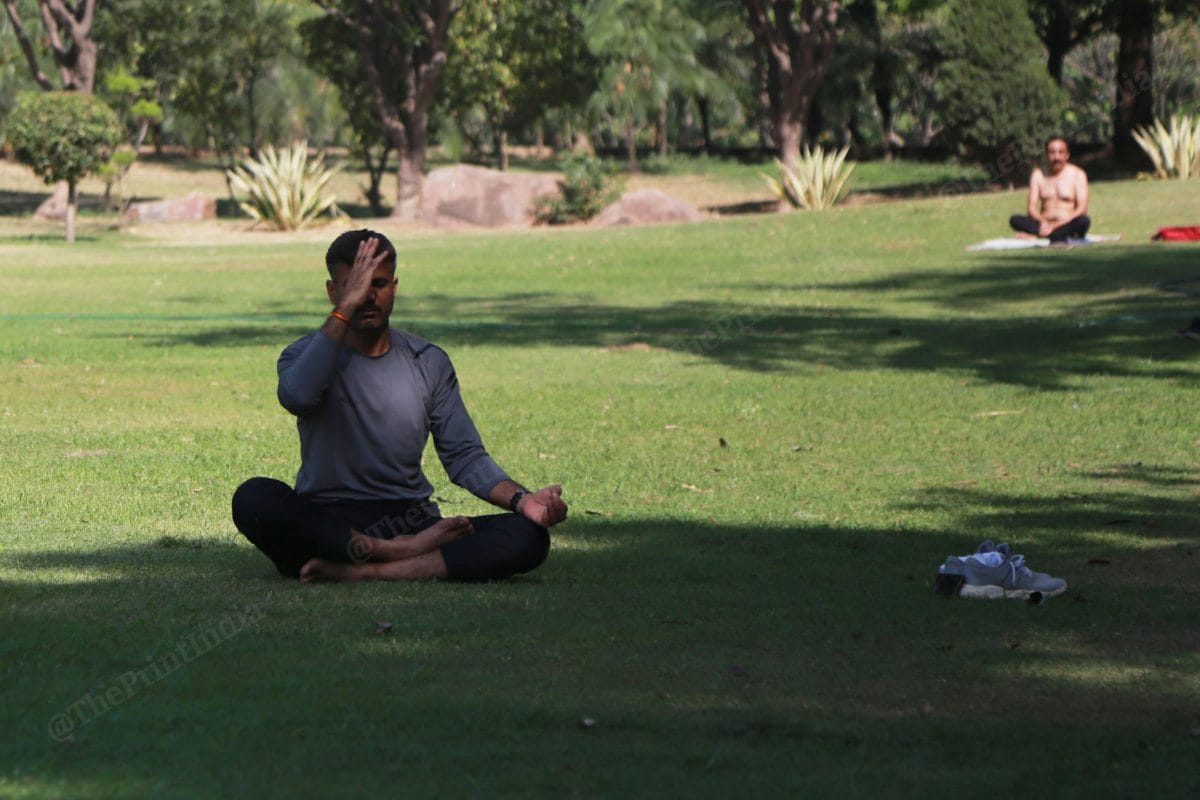 Many people at the gardens and parks were unaware of the new guidelines | Photo: Manisha Mondal | ThePrint