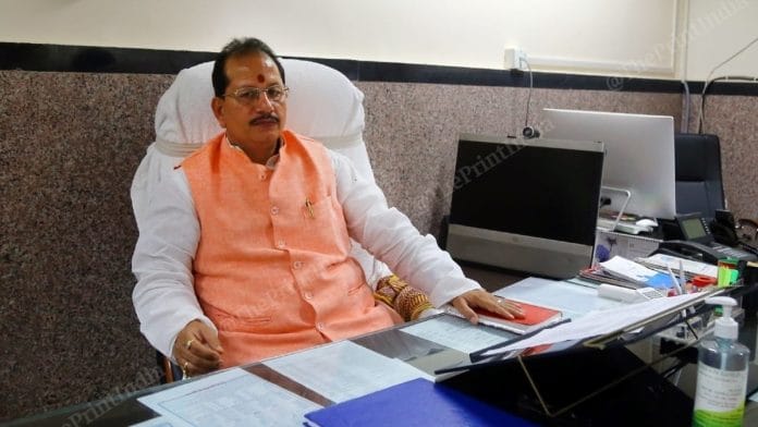 Bihar labour minister Vijay Kumar Sinha. | Photo: Suraj Singh Bisht/ThePrint