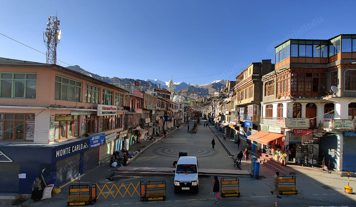 There is a limited vehicular moment in Leh | Photo: Sajid Ali | ThePrint