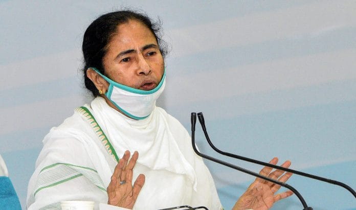 West Bengal Chief Minister Mamata Banerjee addresses an all-party meeting at the State Secretariat, in Kolkata, Wednesday. | PTI