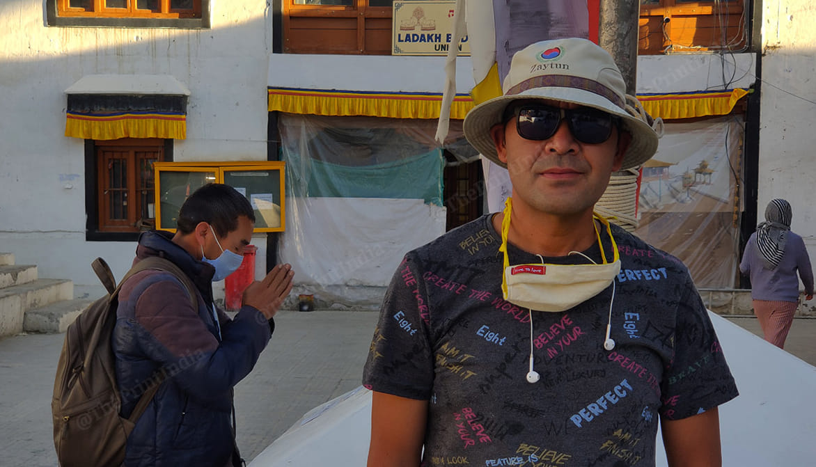 Dr Nordan Otzer, 38 from Nubra valley says that the real enemy is the terrain and weather around LAC “Neither India, not China” | Photo: Sajid Ali | ThePrint