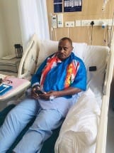 Afila while undergoing treatment in India. | Photo: Special arrangement