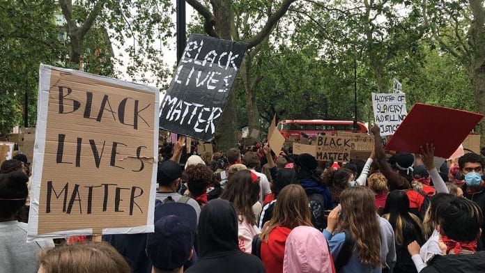 A Black Lives Matter protest in Hyde Park, London