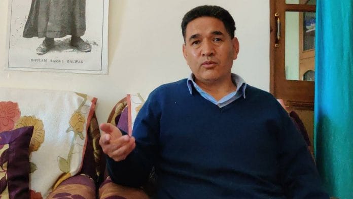 Ghulam Nabi Rasool Galwan, 60, at his resort in Leh | Sajid Ali | ThePrint