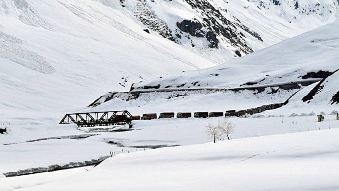 Trucks carry essential commodities in Ladakh | Representational image | ANI