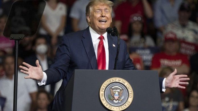 File photo of Donald Trump at a rally | Bloomberg