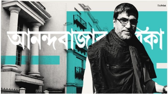 Anandabazar Patrika office in Kolkata, and editor Anirban Chattopadhyay: Image: ThePrint Team