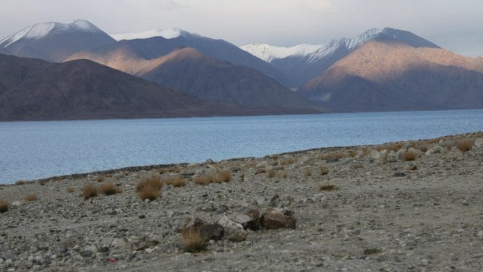 Representational image taken from the southern bank of Pangong Tso, looking across to the 'fingers' on the northern bank | Photo: Visharad Saxena | By special arrangement