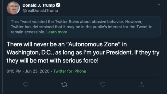 Screen grab of the tweet posted by Donald Trump. | Twitter