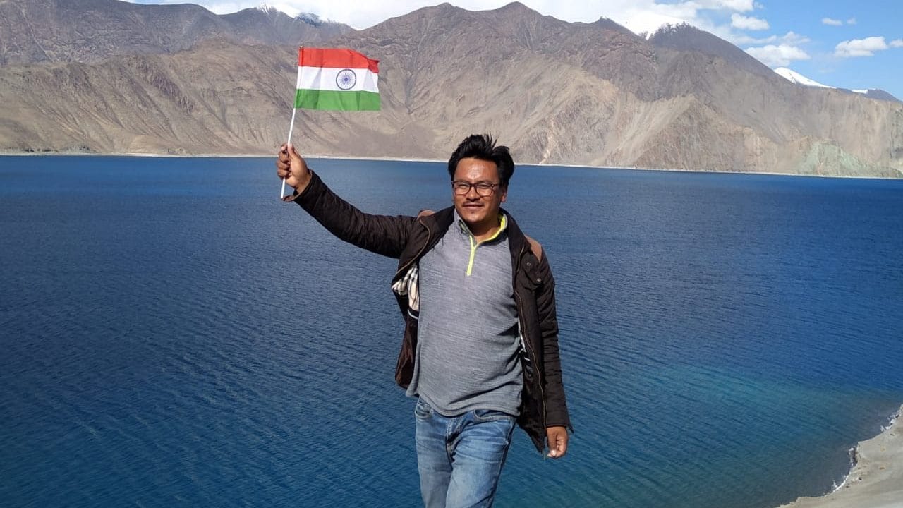 Tashi Namgyal during his visit to Pangong Tso last year | By special arrangement