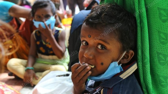 File photo of children at the Secunderabad railway station | Suraj Singh Bisht | ThePrint