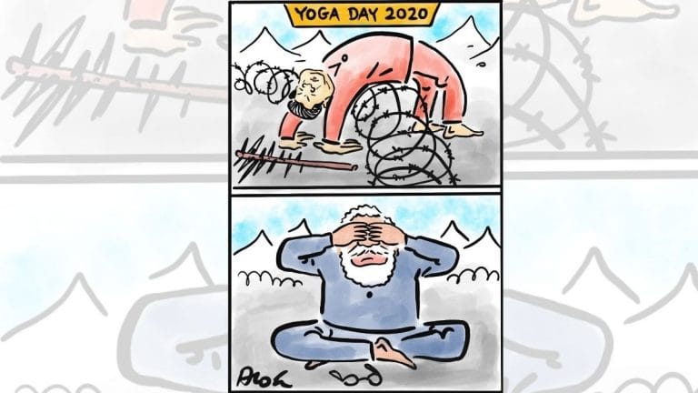 Modi-Xi Jinping’s ‘yoga poses’, and BJP IT cell’s ‘eclipse’