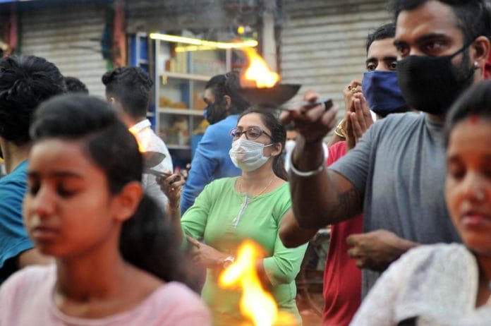 Devotees at a Kolkata temple earlier this week | Representational image | ANI