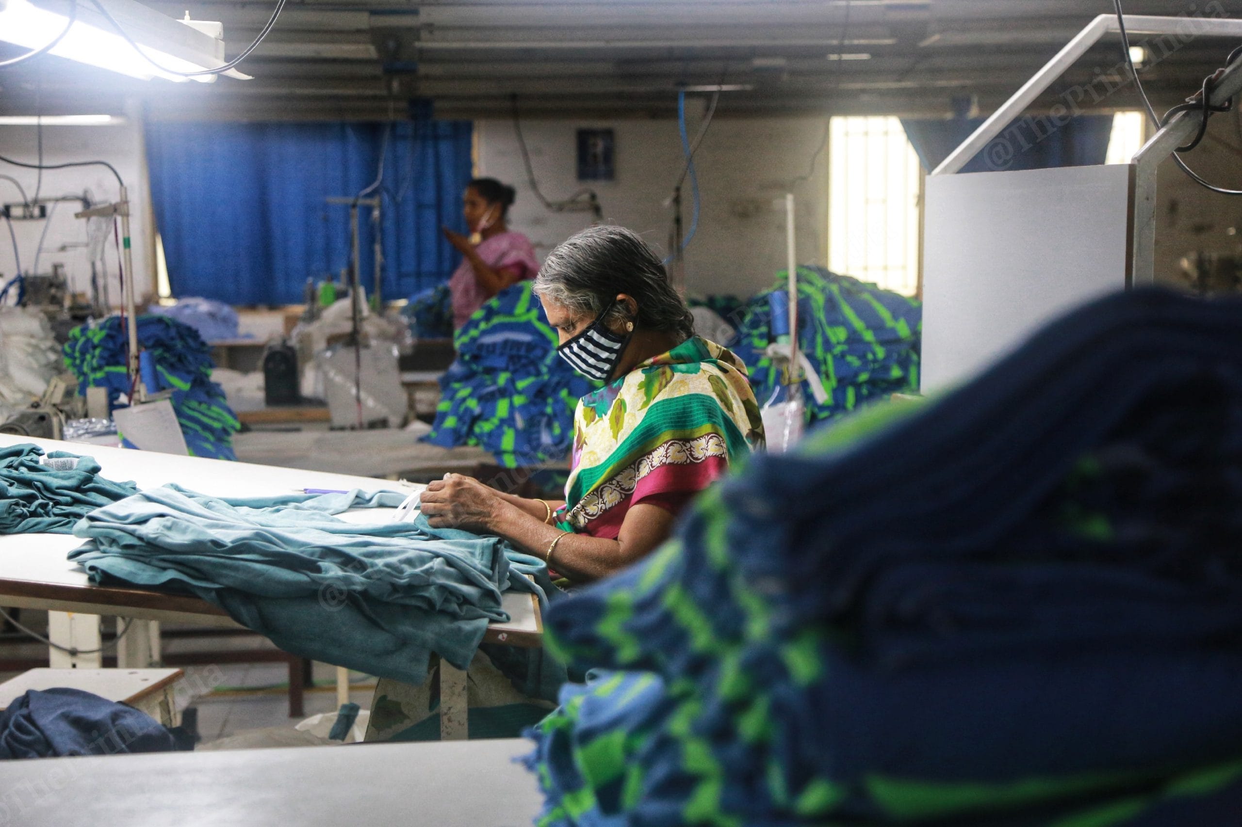 A worker at a factory in Tiruppur. Photo: Manisha Mondal/ThePrint