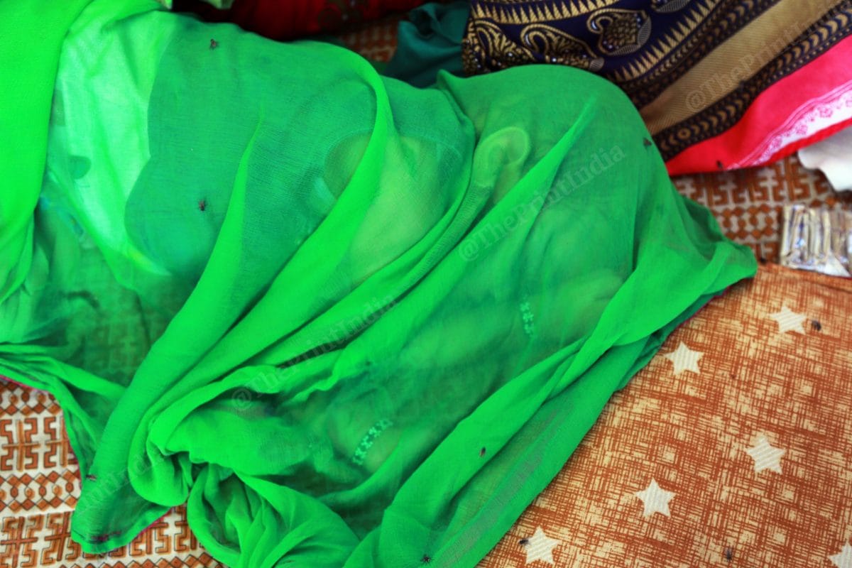 The tents have flies and mosquitoes making it unbearable to stay | Photo: Manisha Mondal | ThePrint