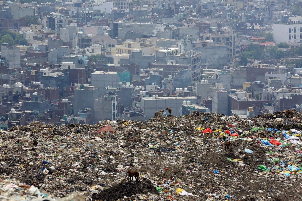 People who live near the site have often complained of ailments because of the garbage mound, which many experts have said would dwarf the Qutub Minar in a few years if no action was taken | Suraj Singh Bisht | ThePrint