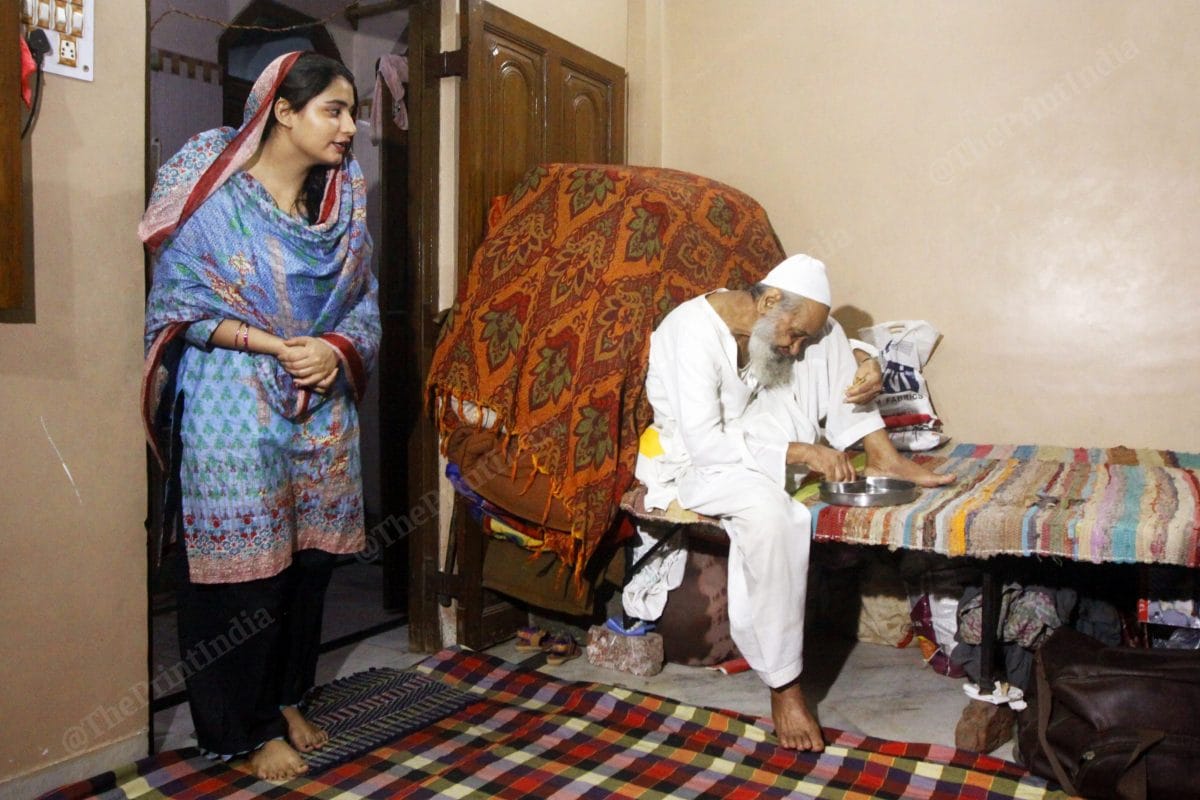 106- year-old relishes chaats, he used to have a lot when he stayed in Mumbai | Photo: Praveen Jain | ThePrint