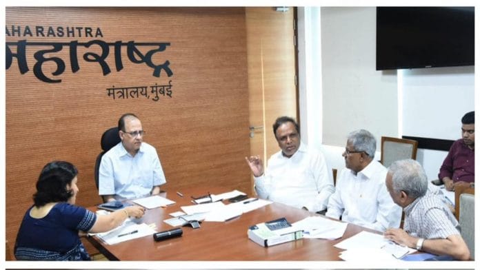 File image of former Maharashtra chief secretary Ajoy Mehta at Mantralaya | Twitter | @ShelarAshish