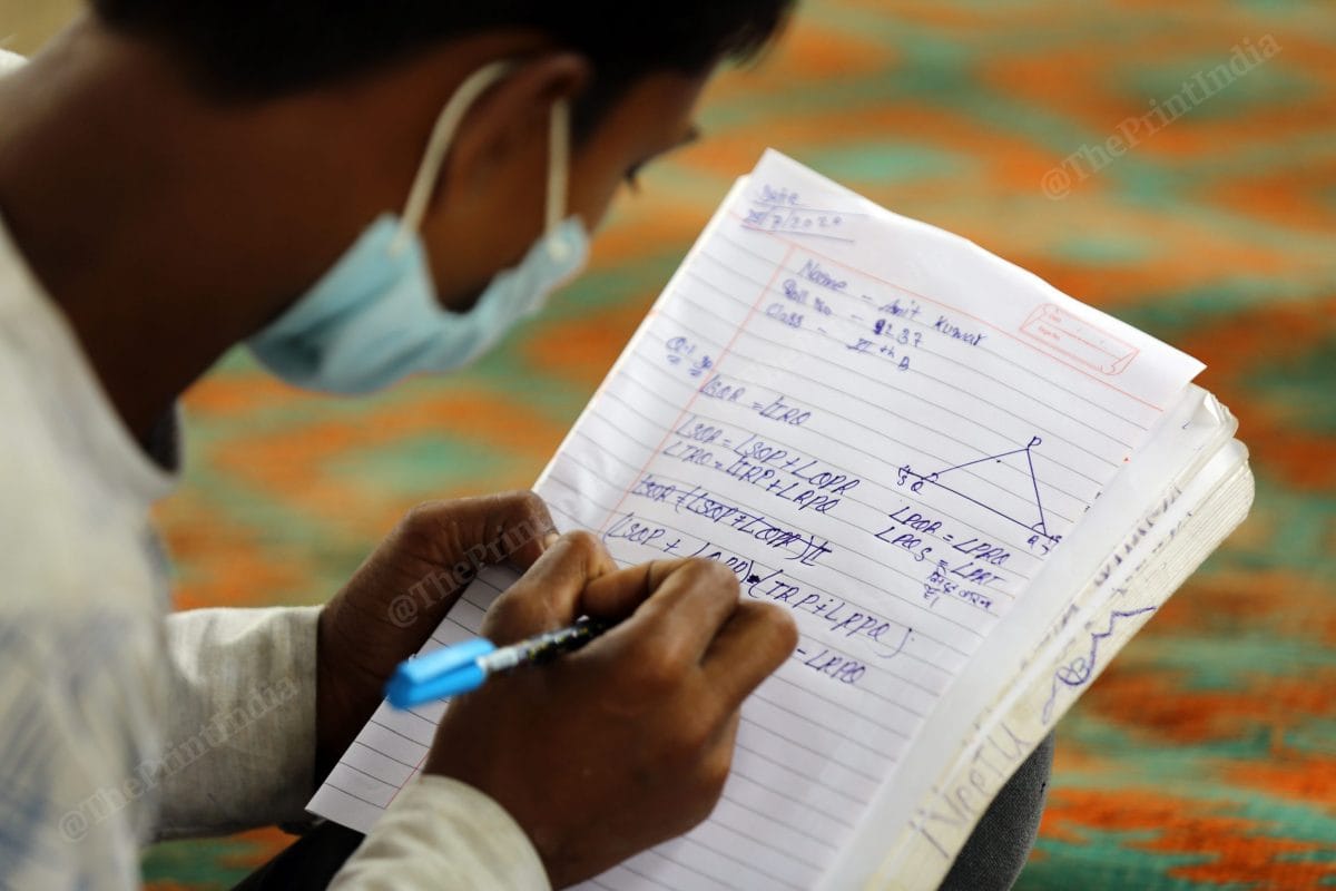 Pal in general teaches matchs, but during exams he teaches English and science as well | Photo: Suraj Singh Bisht | ThePrint