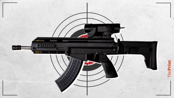 Image: An indigenous rifle by SSS Defence | Ramandeep Kaur | ThePrint