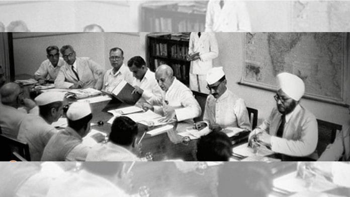 India's first Prime Minister Jawaharlal Nehru and the Planning Commission in 1950
