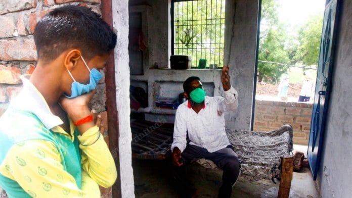 Netrapal Singh is in quarantine in Tundla block’s Siroliya village in UP. He returned to the village from Delhi | Praveen Jain | ThePrint