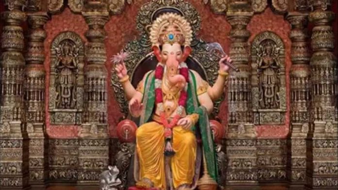 YouTube screengrab of the Lalbaugcha Raja Ganesh idol from an earlier celebration