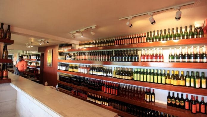 An empty gift shop at the Sula vineyards in Nashik that stocks a variety of wine | Photo: Vasant Prabhu | ThePrint