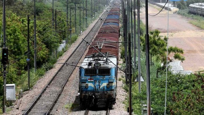 An Indian Railways goods train in New Delhi | Photo: ANI